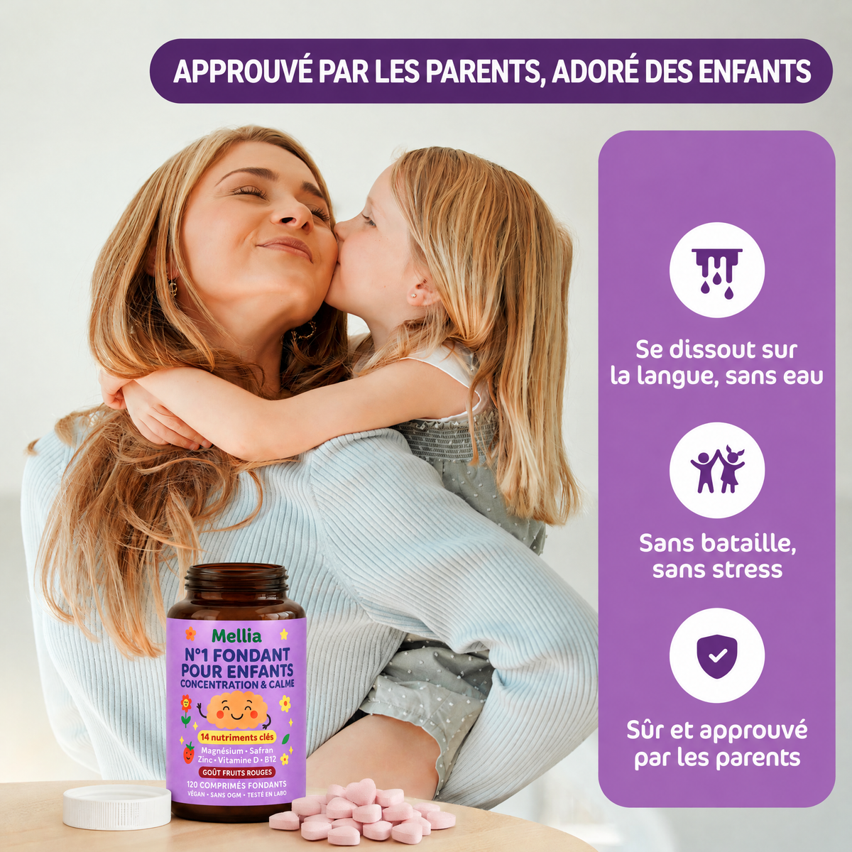 Fondants concentration et calme pour enfants Mellia - MLA-CA