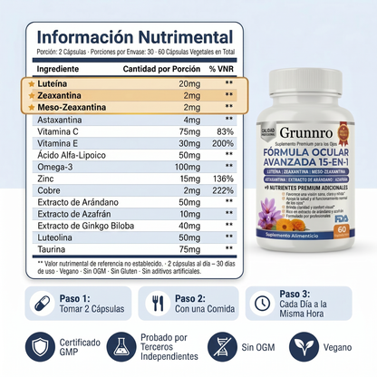 Fórmula Ocular 15 en 1 Canibiome™ - Formule - MX