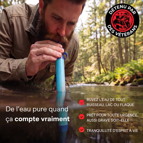 Paille filtrante d'urgence Hydra-Pur 400™ (1500 Litres)