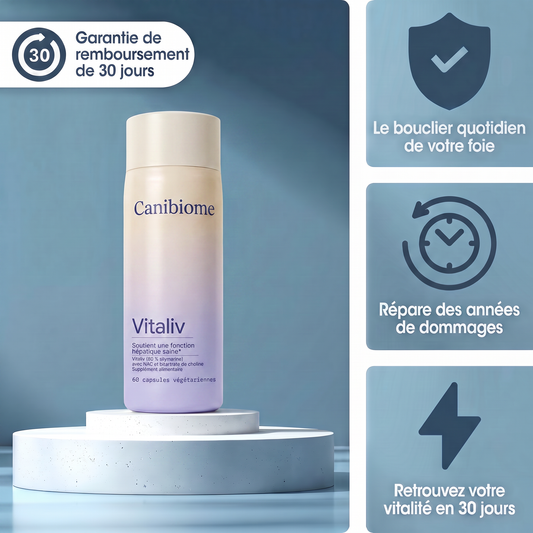 Flacon Vitaliv : soutien du foie avec silymarine, NAC et choline