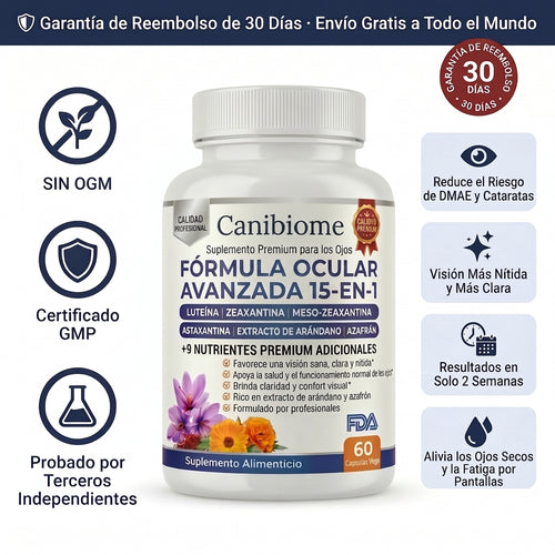 Fórmula Ocular 15 en 1 Canibiome™ - Formule - MX