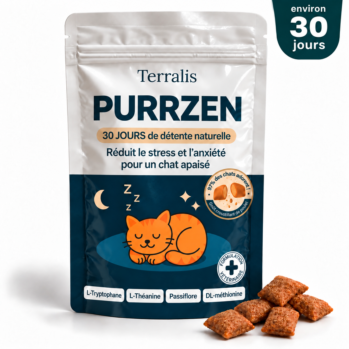 Bouchées apaisantes pour chat Purrzen - PRZ-CA