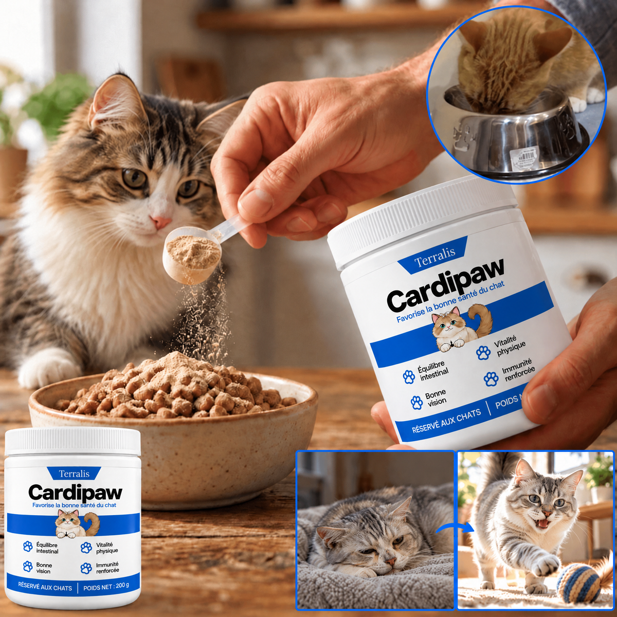 Taurine en poudre pour chat Cardipaw - CDP-CA