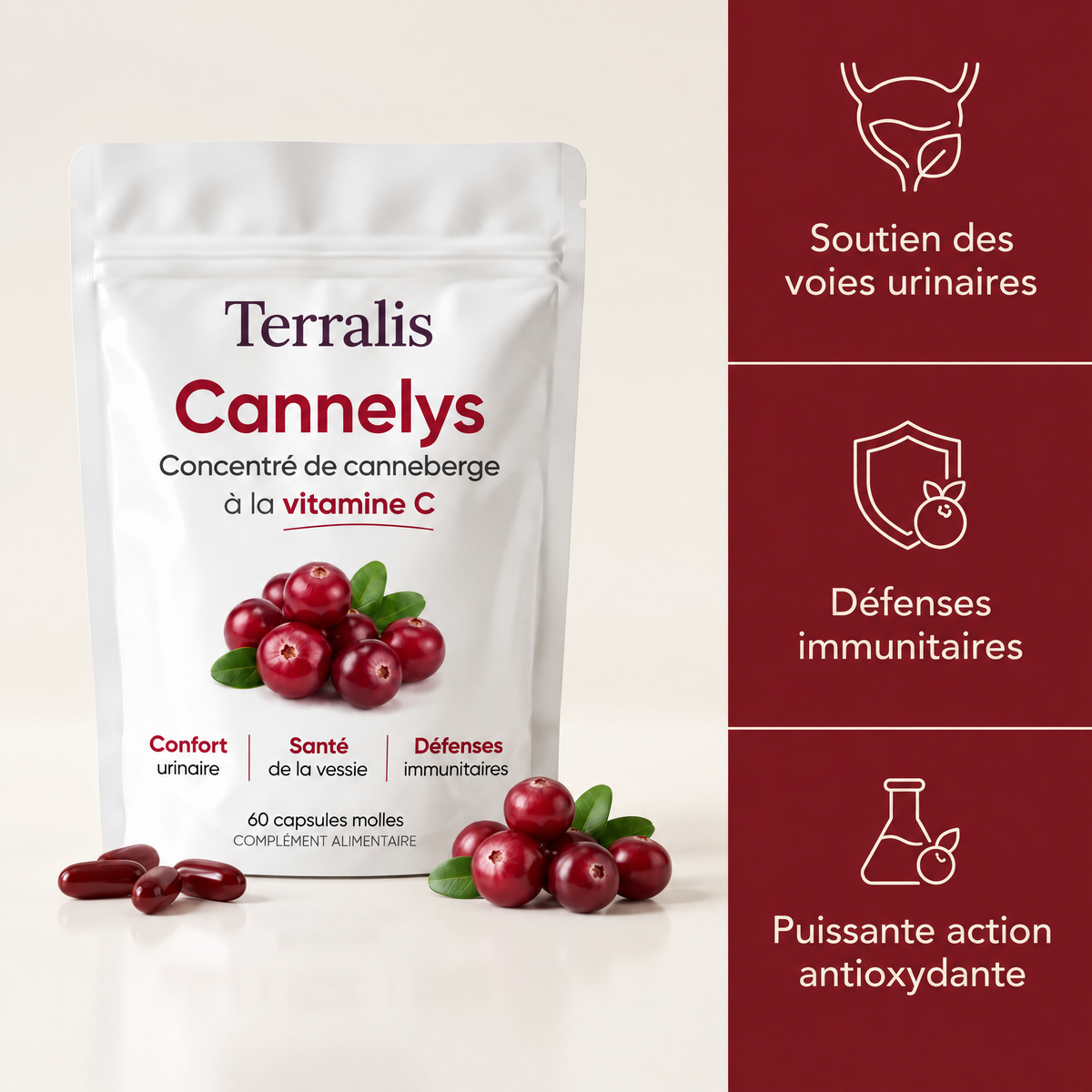 Capsules de canneberge concentrée Cannelys - CNL-CA