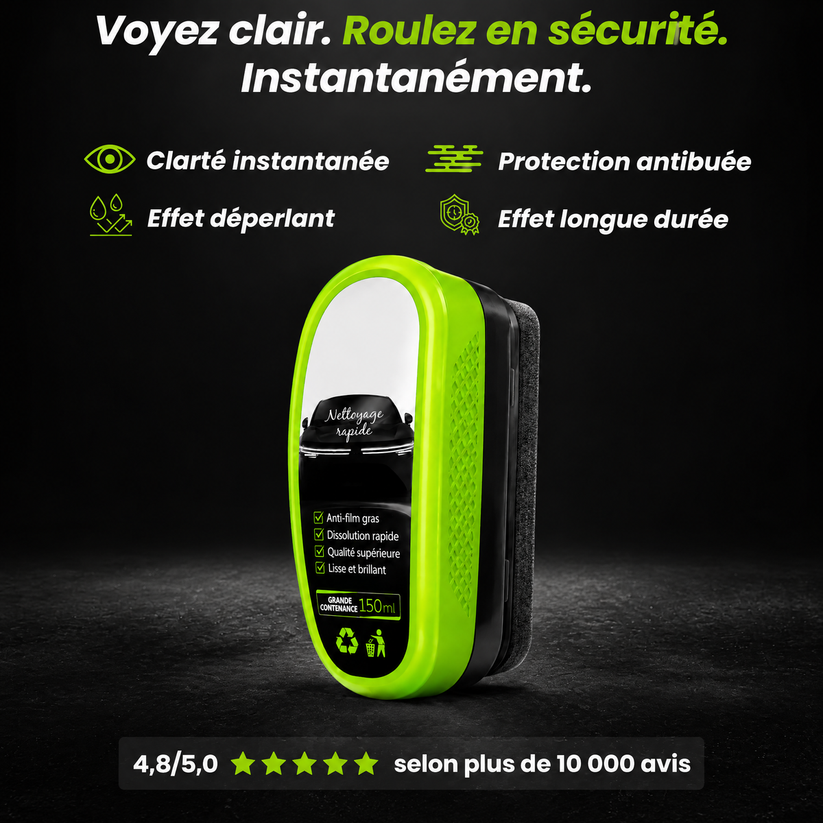 Nettoyant anti-film gras pour vitres Glarex - GLX-CA