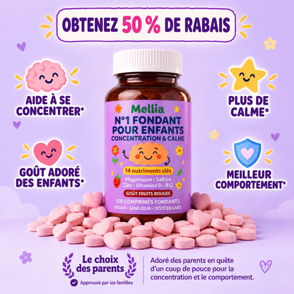 Fondants concentration et calme pour enfants Mellia - MLA-CA