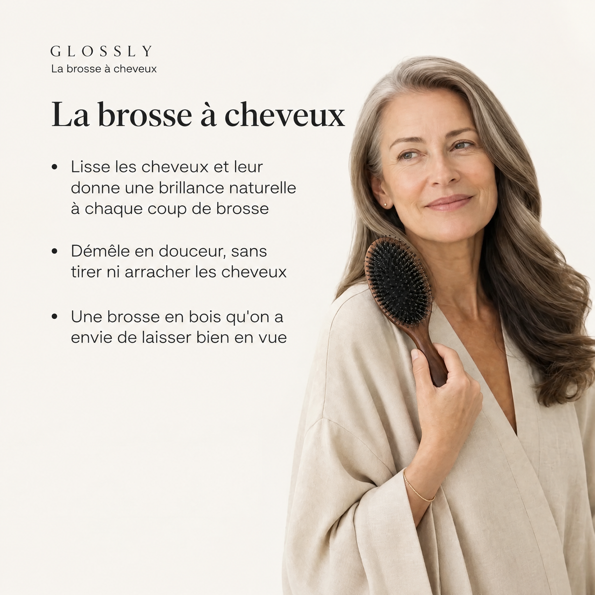 Brosse en poils de sanglier Glossly - GLS-CA