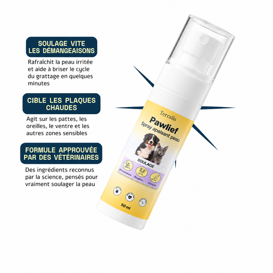 Spray apaisant pour la peau des chiens et chats Pawlief - PWL-CA