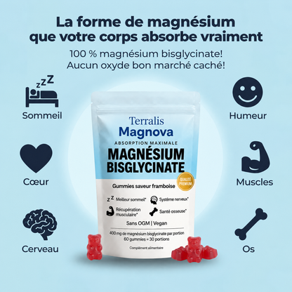 Gummies de magnésium bisglycinate Magnova - MGN-CA