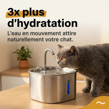 Fontaine à eau en inox pour chat Aquapurr - AQP-CA