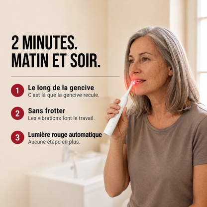 Brosse à dents sonique à lumière rouge Dentalys - DTL-CA