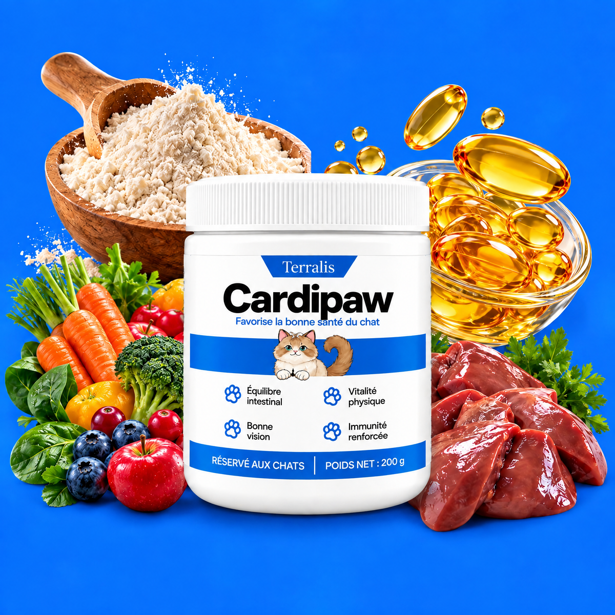 Taurine en poudre pour chat Cardipaw - CDP-CA
