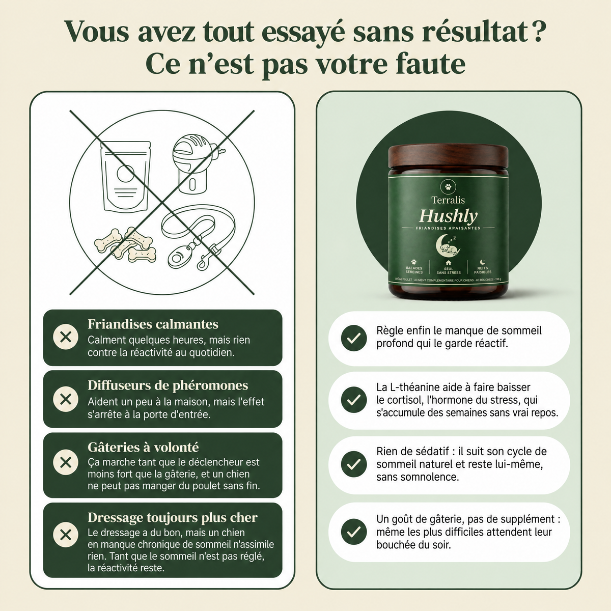 Friandises apaisantes pour chien Hushly - HSH-CA