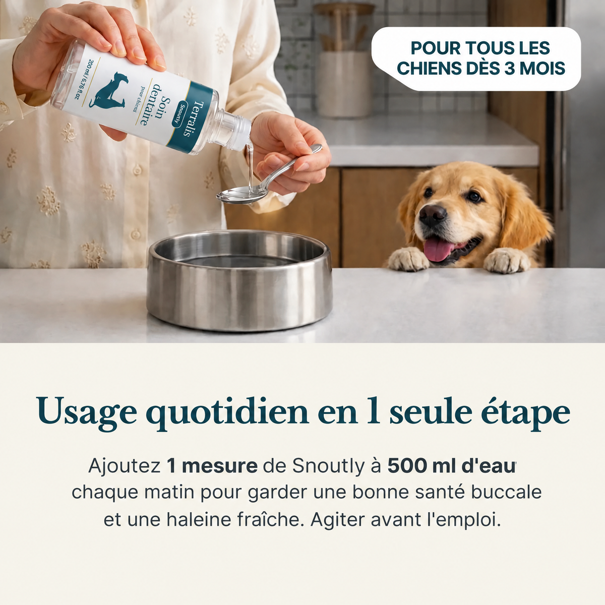 Additif dentaire pour chien Snoutly - SNL-CA