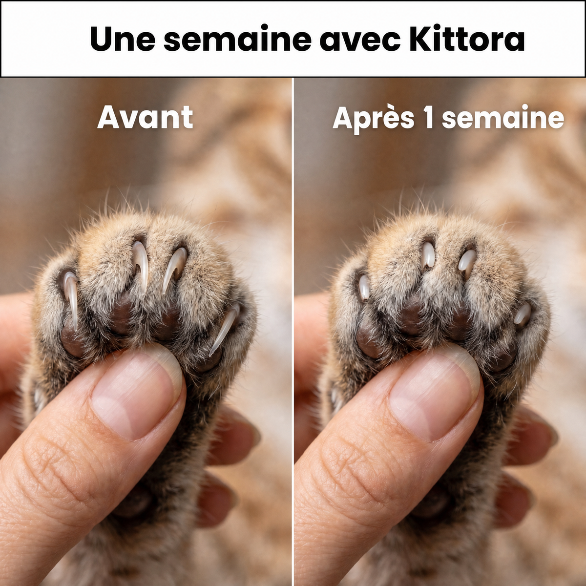 Kittora : couvercle amovible pour traiter aussi les griffes arrière