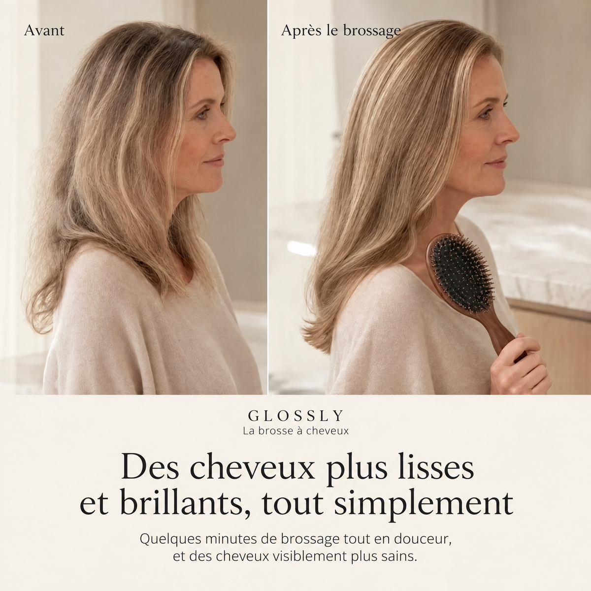 Brosse en poils de sanglier Glossly - GLS-CA