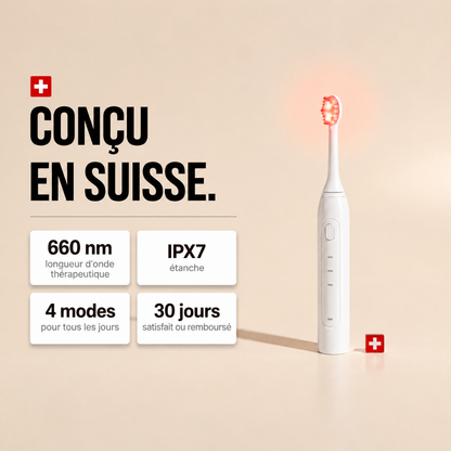 Brosse à dents sonique à lumière rouge Dentalys - DTL-CA