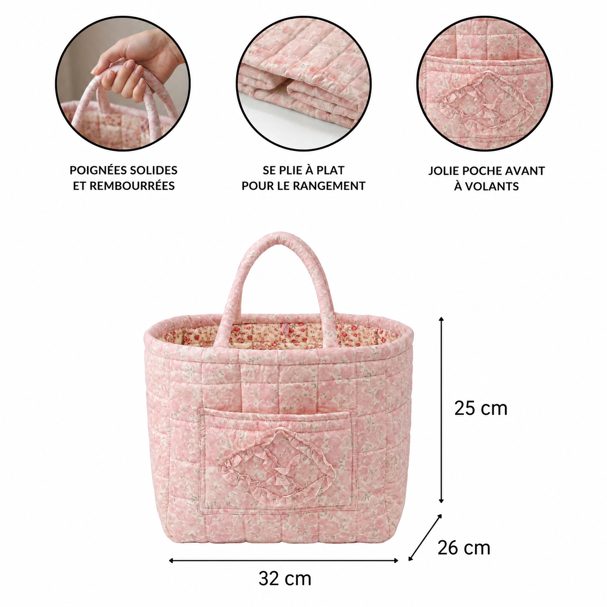 Panier de rangement matelassé Nestly - NST-CA