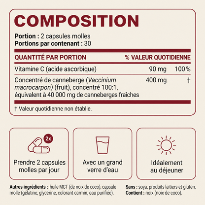 Capsules de canneberge concentrée Cannelys - CNL-CA
