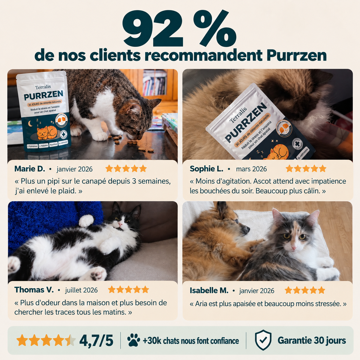 Bouchées apaisantes pour chat Purrzen - PRZ-CA