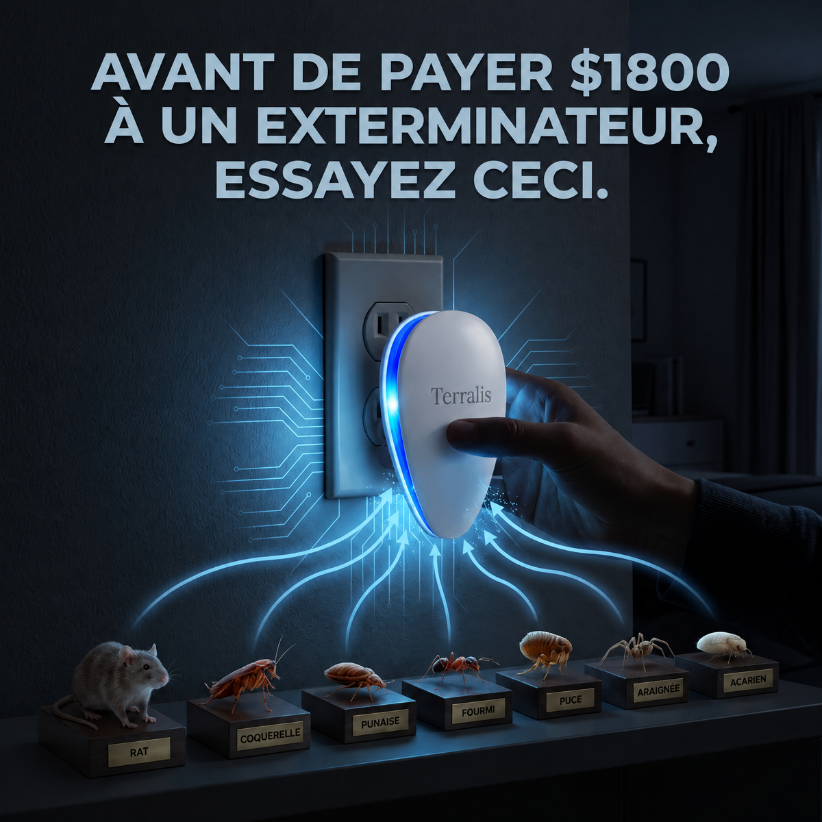 Répulsif à ultrasons anti-nuisibles Sonivex - SNV-CA