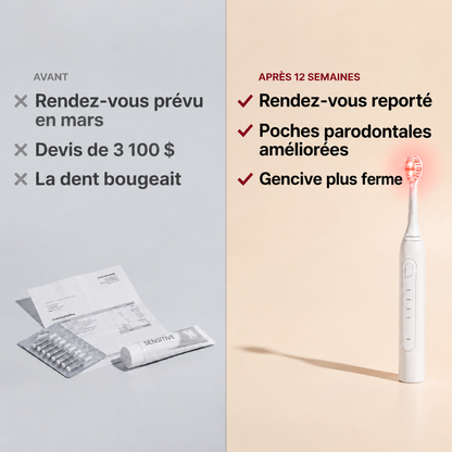 Brosse à dents sonique à lumière rouge Dentalys - DTL-CA