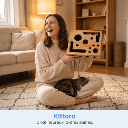 Kittora : glissez une gâterie à l'intérieur et laissez le chat faire le reste