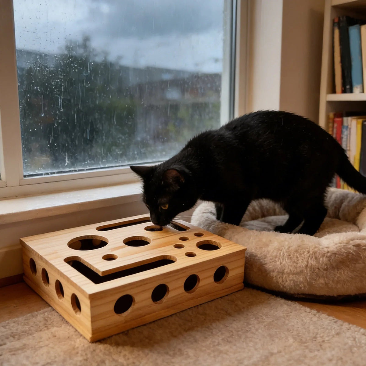 Kittora : la boîte lime-griffes posée au sol dans la maison