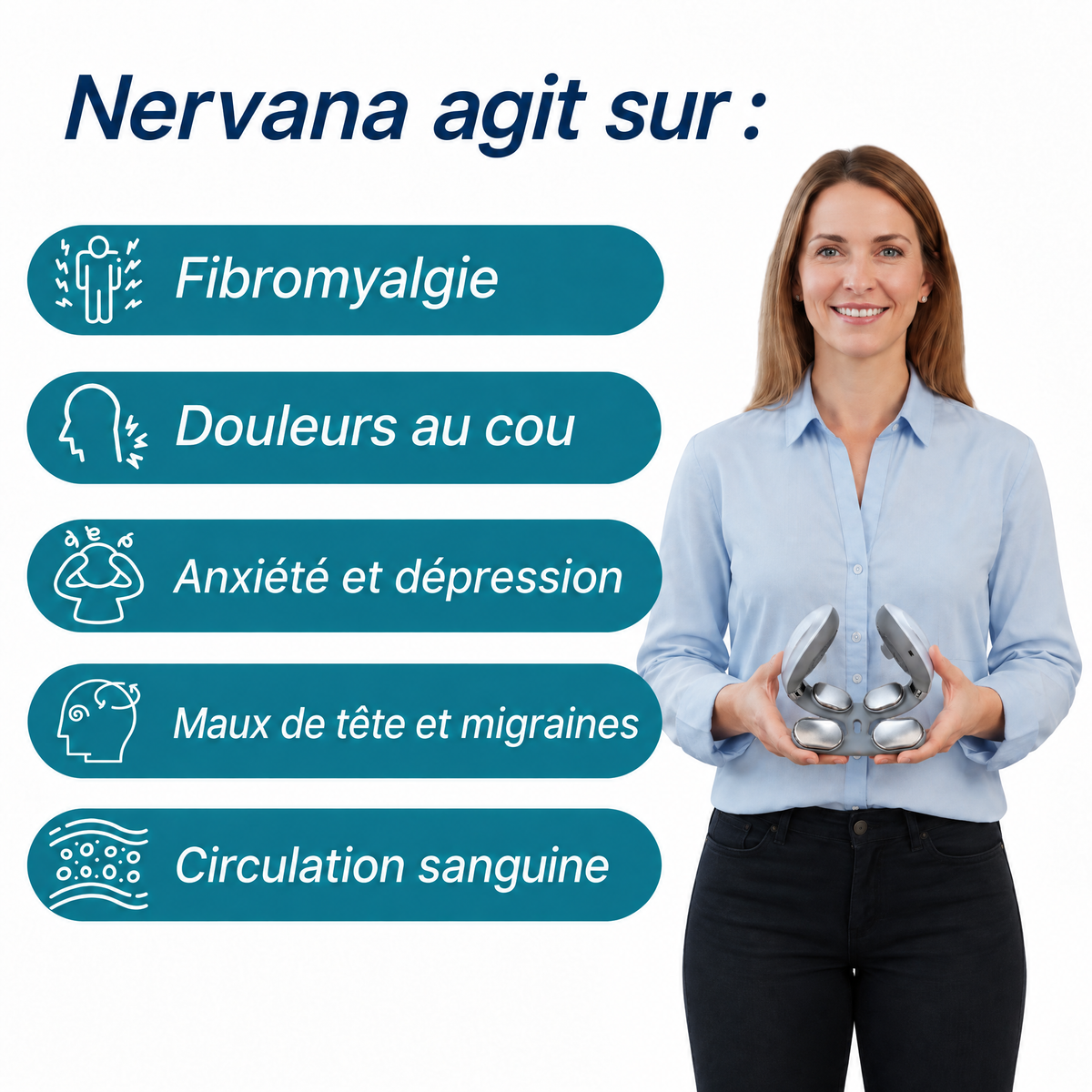 Appareil de neuromodulation pour la nuque Nervana - NRV-CA