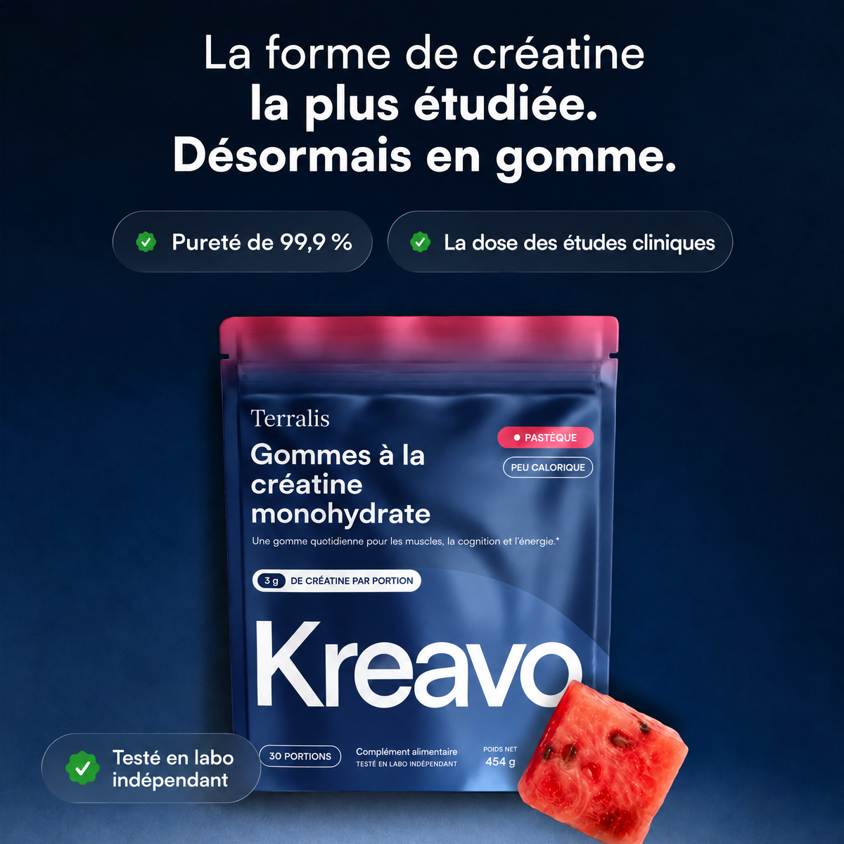 Gommes à la créatine Kreavo - KRV-CA