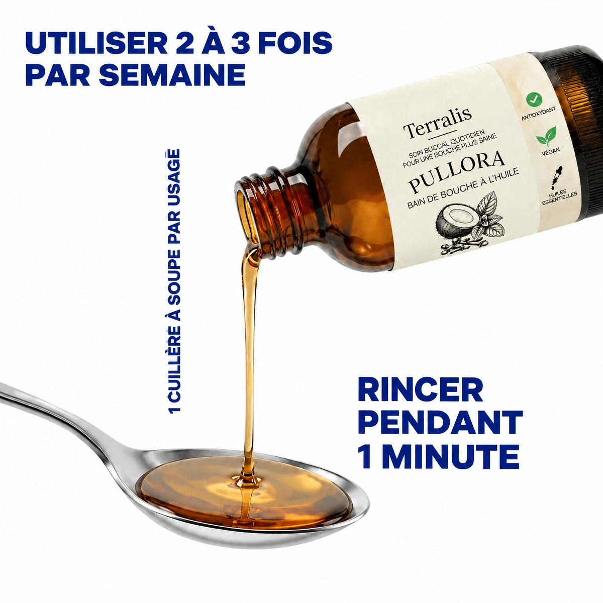 Bain de bouche à l'huile pour les gencives Pullora - PUL-CA