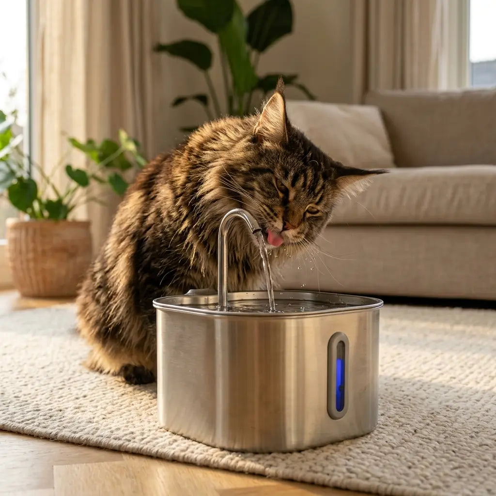 Fontaine à eau en inox pour chat Aquapurr - AQP-CA