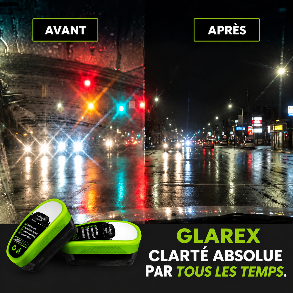 Nettoyant anti-film gras pour vitres Glarex - GLX-CA