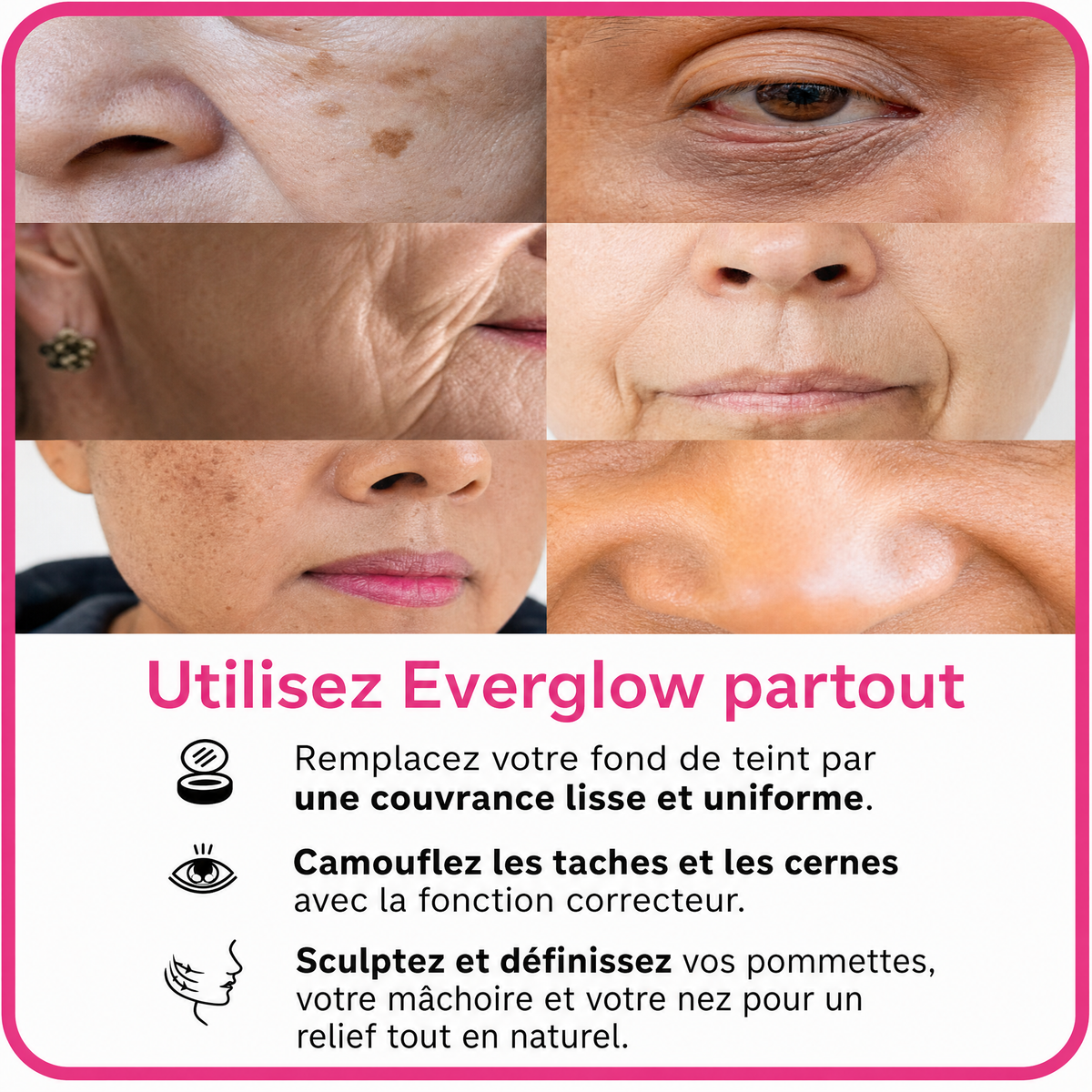 Texture fondante du stick Everglow estompée sur la peau