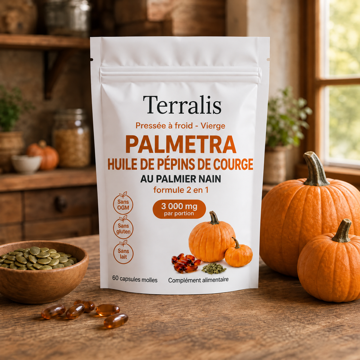 Huile de graines de courge et palmier nain Palmetra - PLM-CA