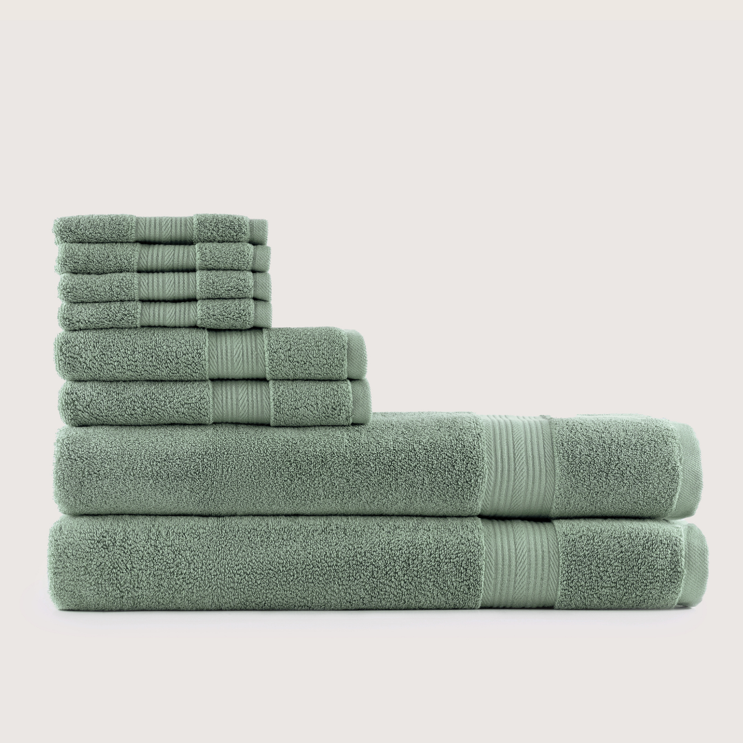 Softloom Sauge, ensemble avec draps de bain